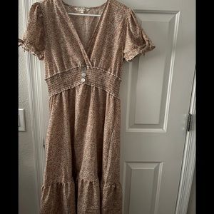 COPY - Womens cream flower dress